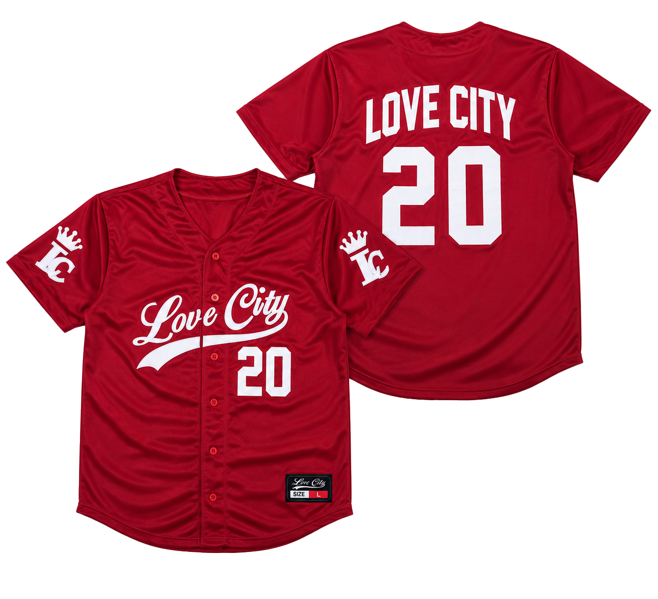 Love City Button Up Baseball Jersey
