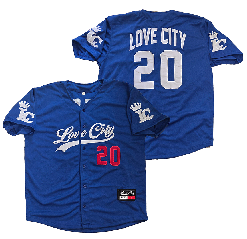 Love City Button Up Baseball Jersey