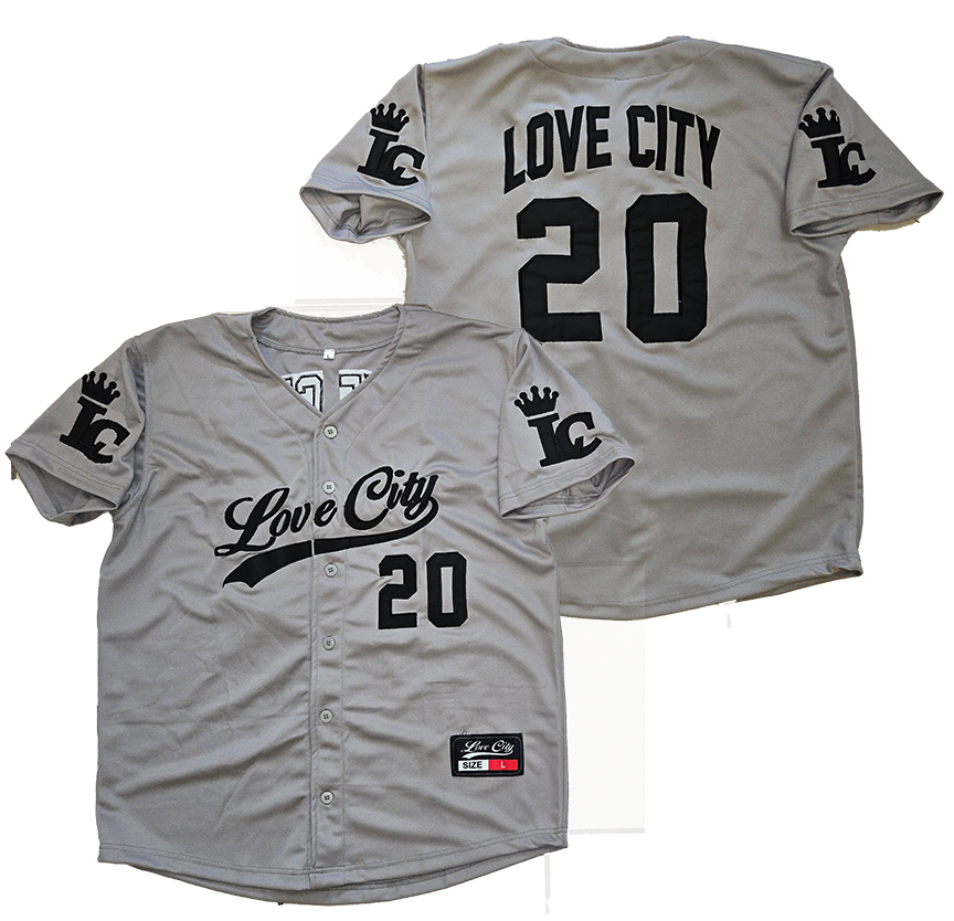 Love City Button Up Baseball Jersey