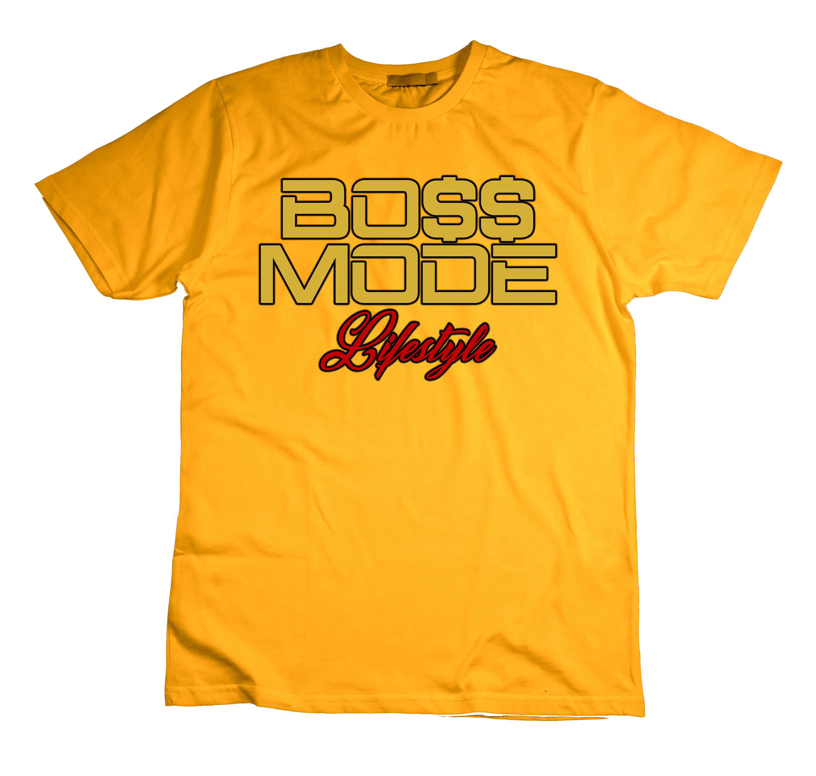 Boss Mode Lifestyle (Gold) T-Shirt