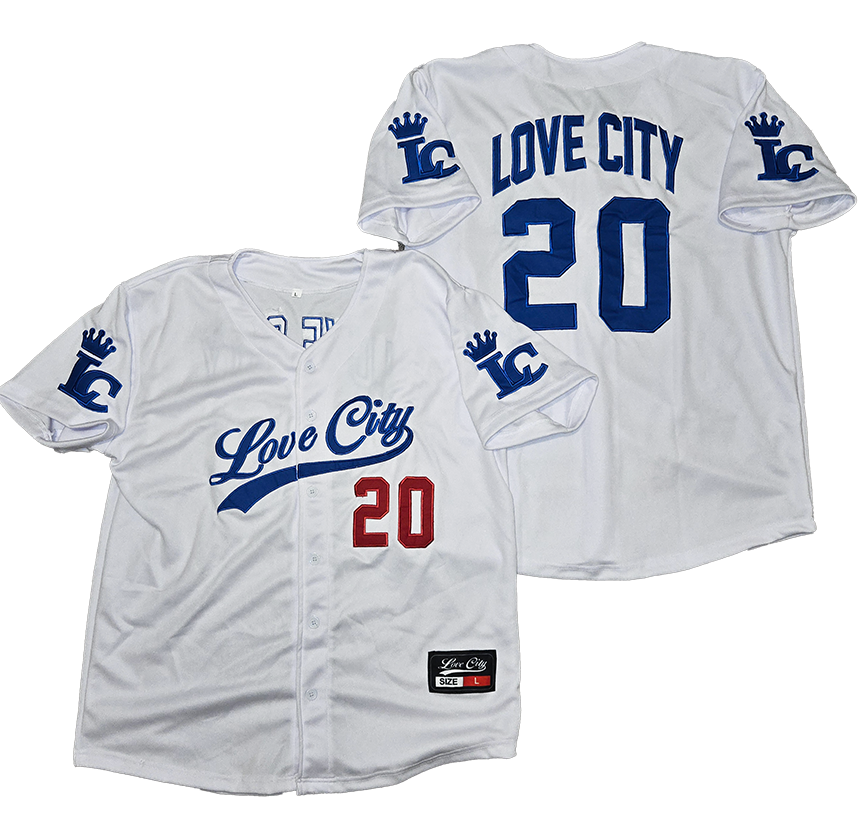 Love City Button Up Baseball Jersey